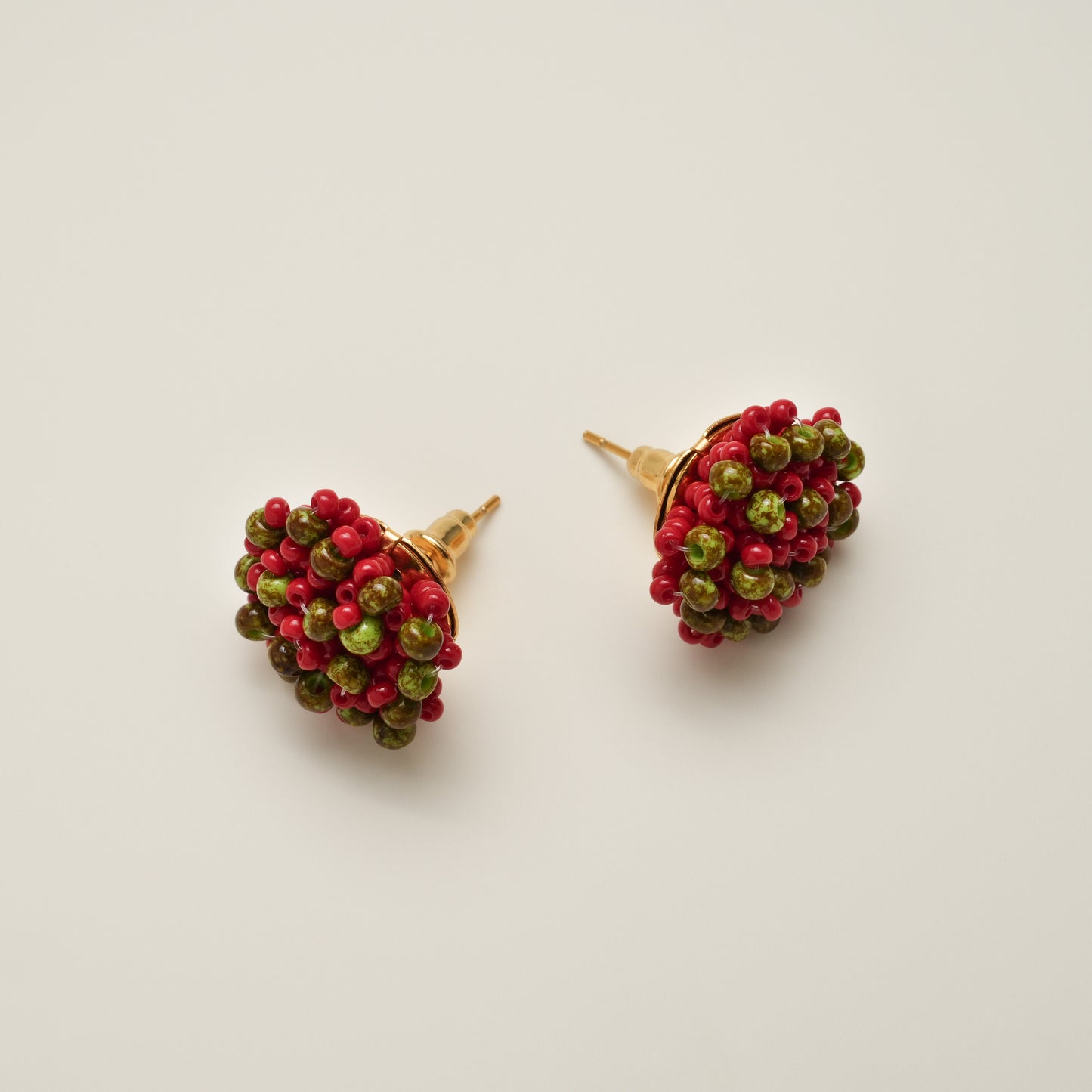 BOUCLES D’OREILLES HORTENSIA ROUGE